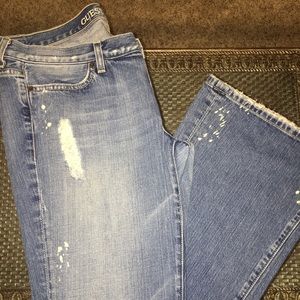 Guess Distressed Jeans with Bleach Dots